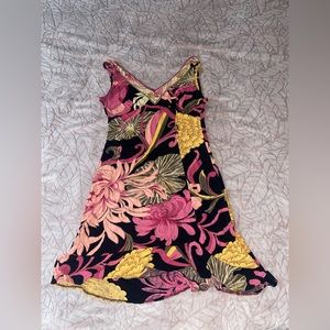 Black floral, mini dress